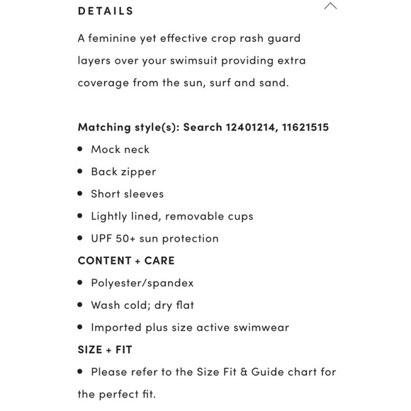 NEW Torrid 4 Swim Wireless Rash Guard Crop Ocean - Picture 8 of 11